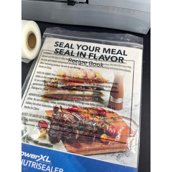 PowerXL Duo Nutrisealer Vacuum Sealing System With Accessories & Recipe Book Gra - Picture 4 of 8